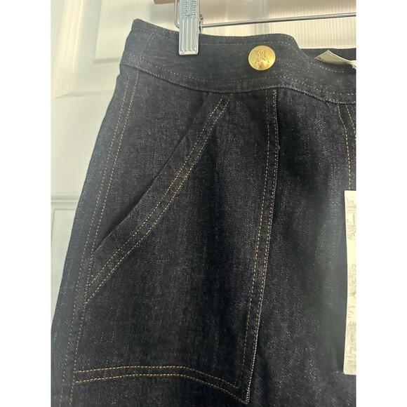 Tuckernuck Navy Wide-Leg Dark Denim Pants India Hicks Size 10 NWT - Picture 6 of 6